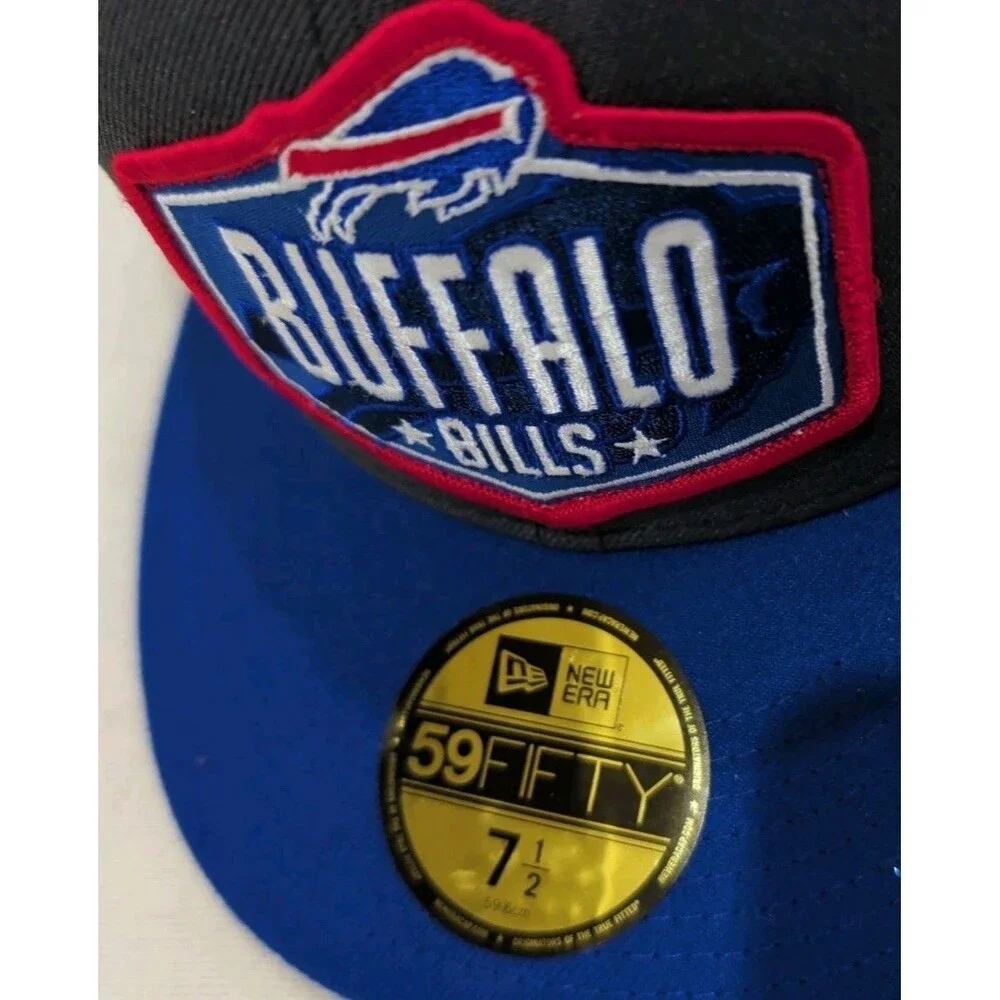 Buffalo Bills New Era 2021 Draft 59FIFTY Hat NFL Headwear New Mesh Back 7 1/2